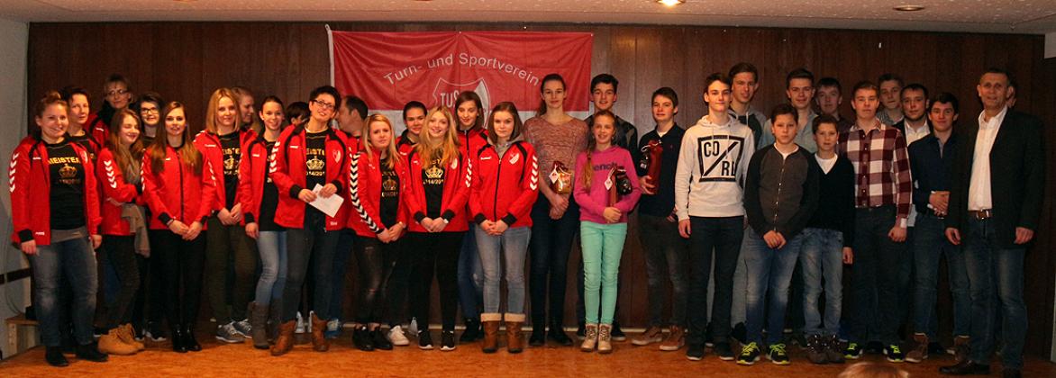 Ehrung der U16 für die Saison 2014/2015